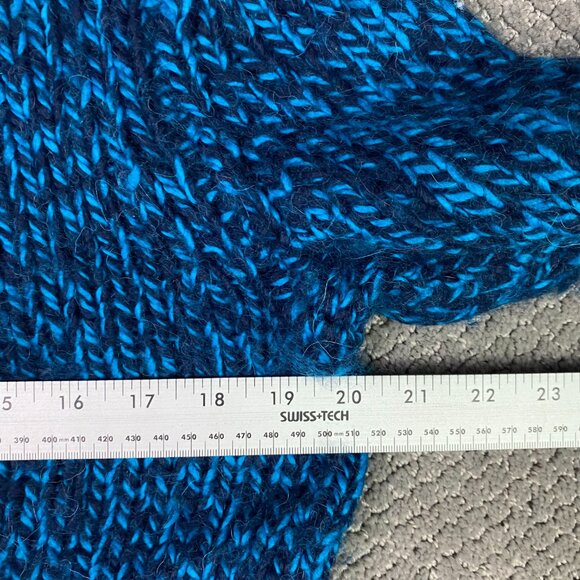 LL Bean Signatures Alpaca Wool Sweater Women's Medium Blue Marled Turtleneck - Picture 7 of 8